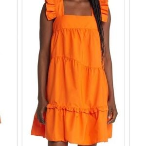 Topshop ruffled tiered dress